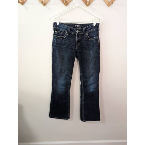 Silver Jeans Suki Surplus Mid Rise Dark Wash Bootcut Jeans - Size W28 / L30 - Picture 1 of 11